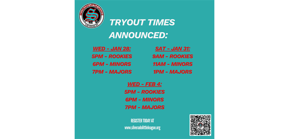 Spring 2026 Tryout Schedule (Baseball)